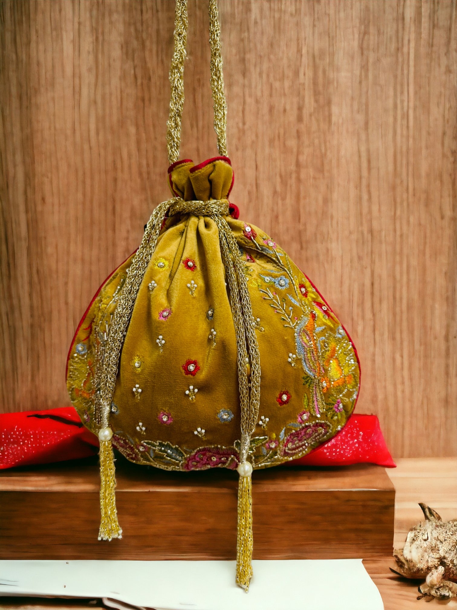 Rajwada Floral Potli Bag