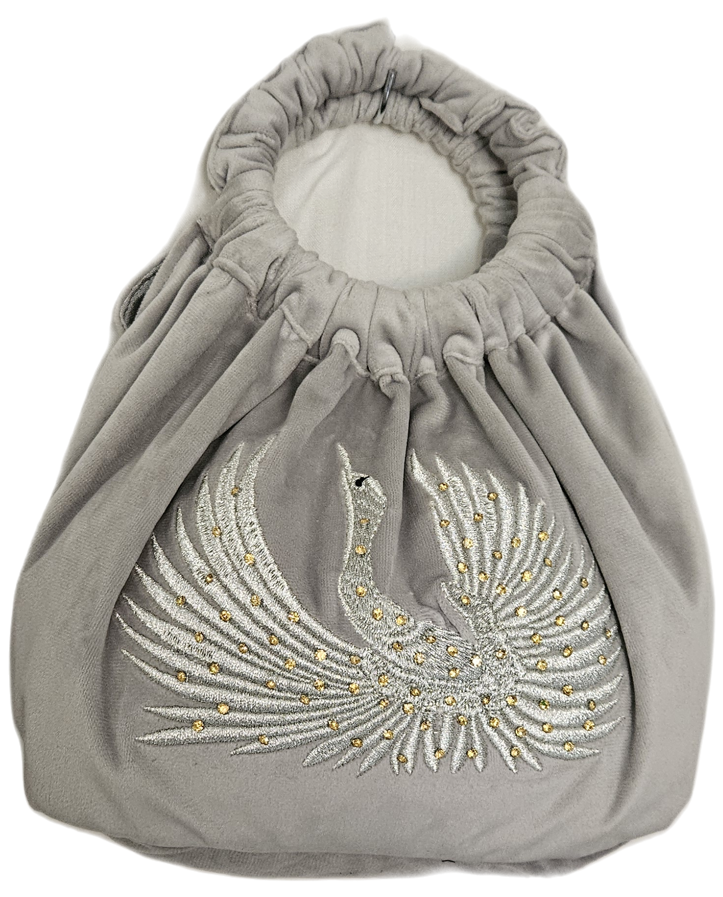 Golden Peacock Embroidered Potli