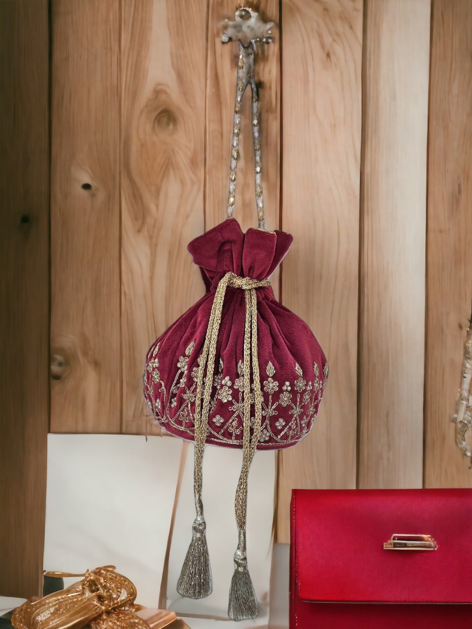 Blossom Embroidered Potli Bag