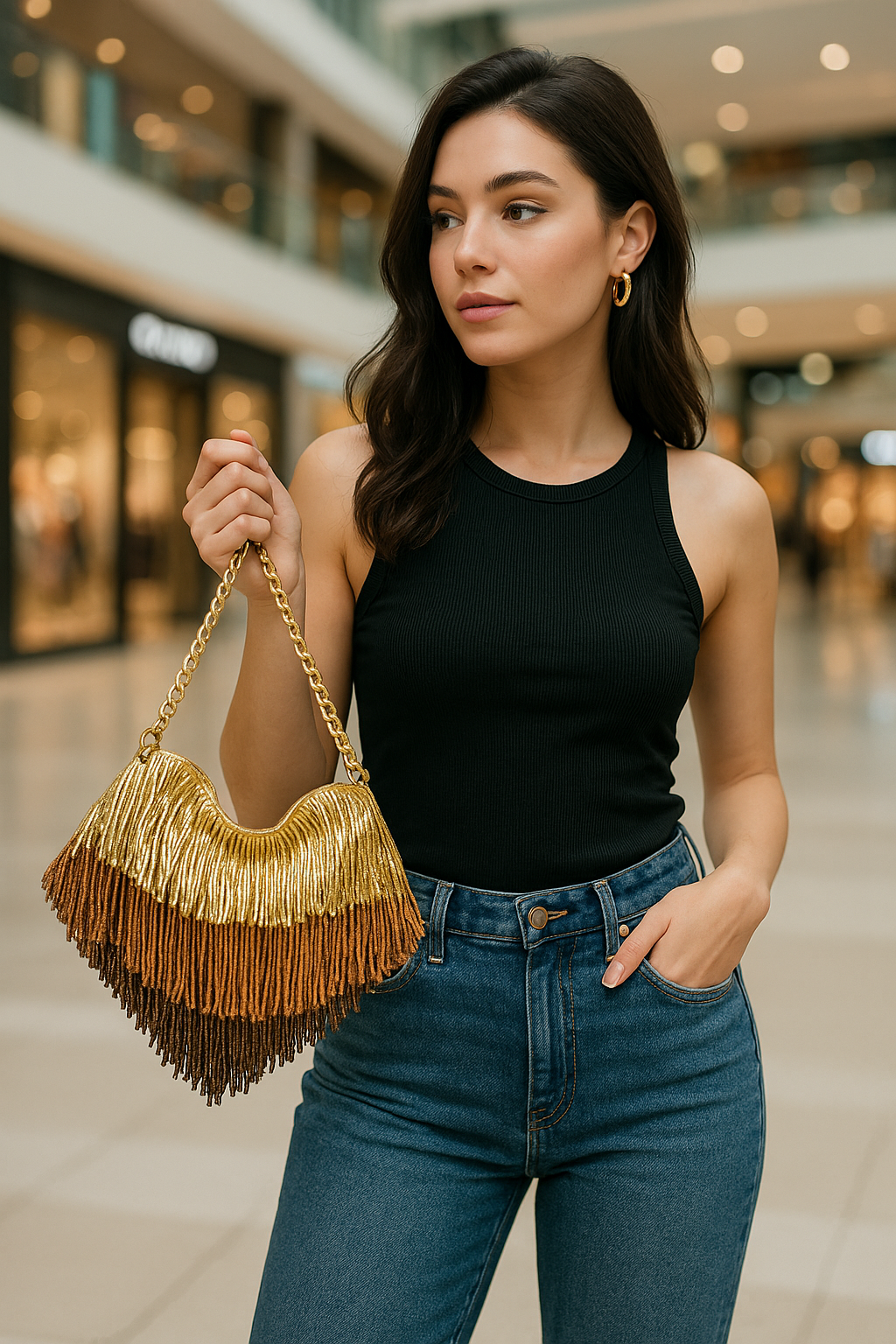 Moonlit Fringe Potli