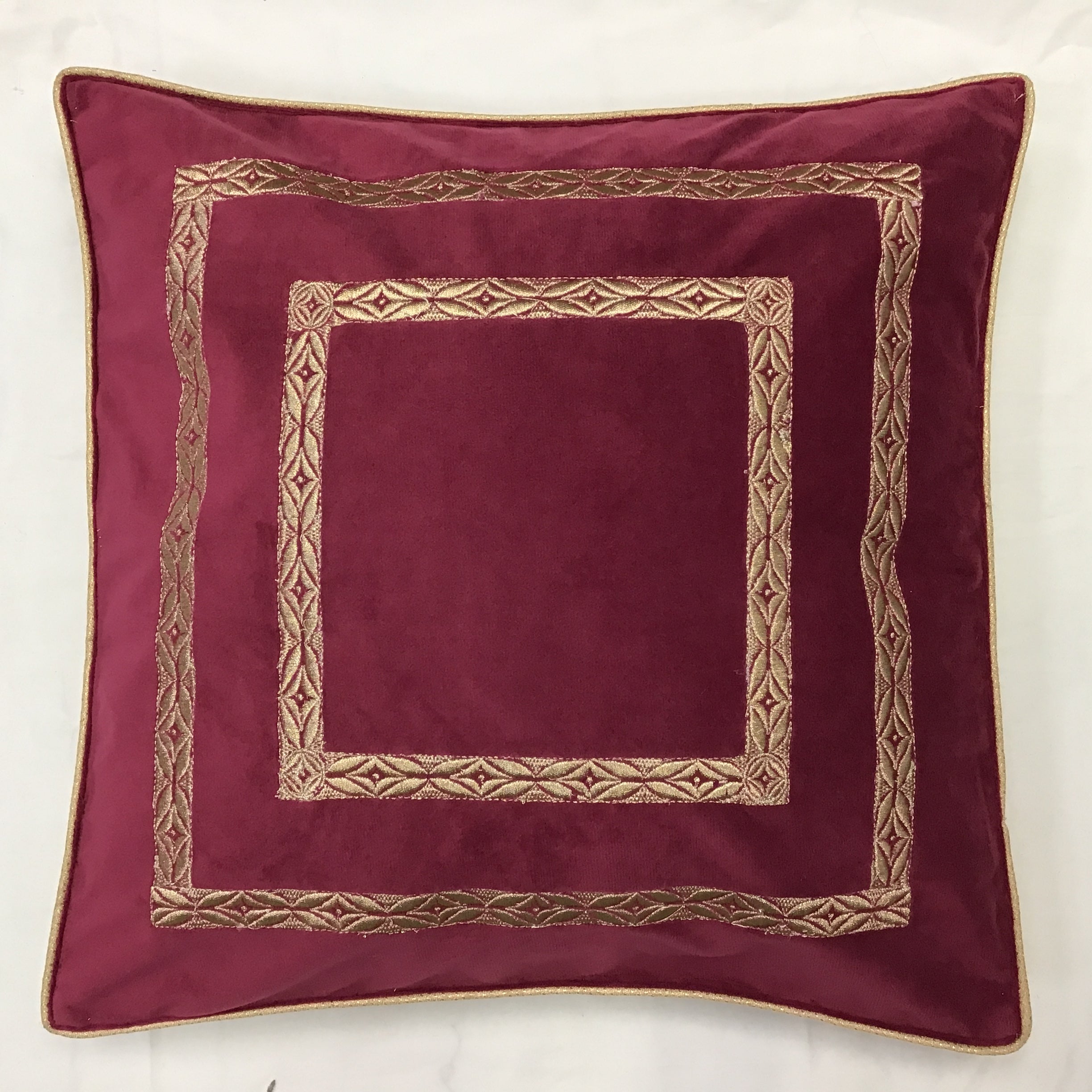 Golden Majesty Velvet Cushion
