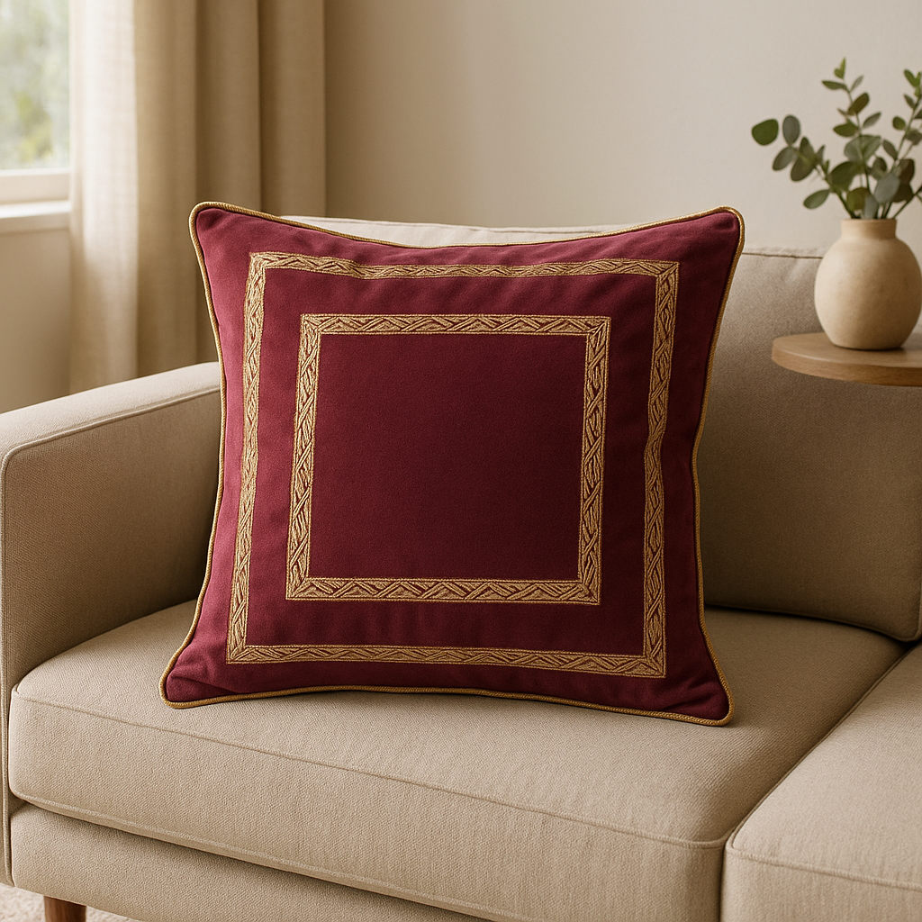 Golden Majesty Velvet Cushion