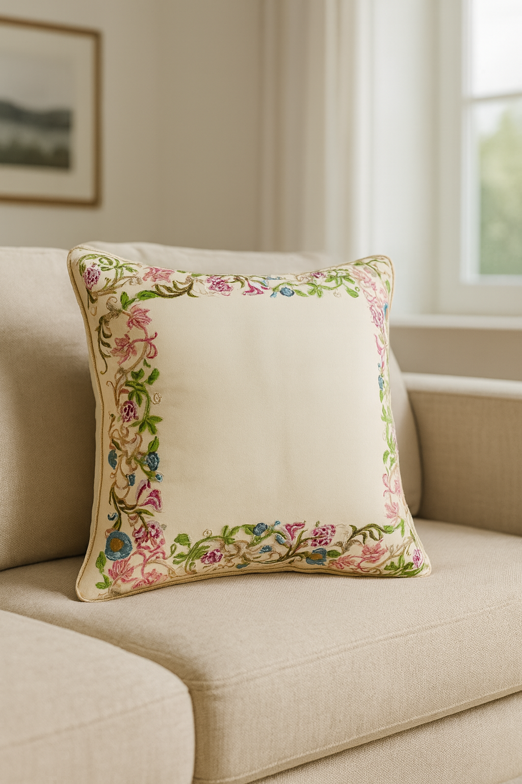 Earthy Blood border Cushion