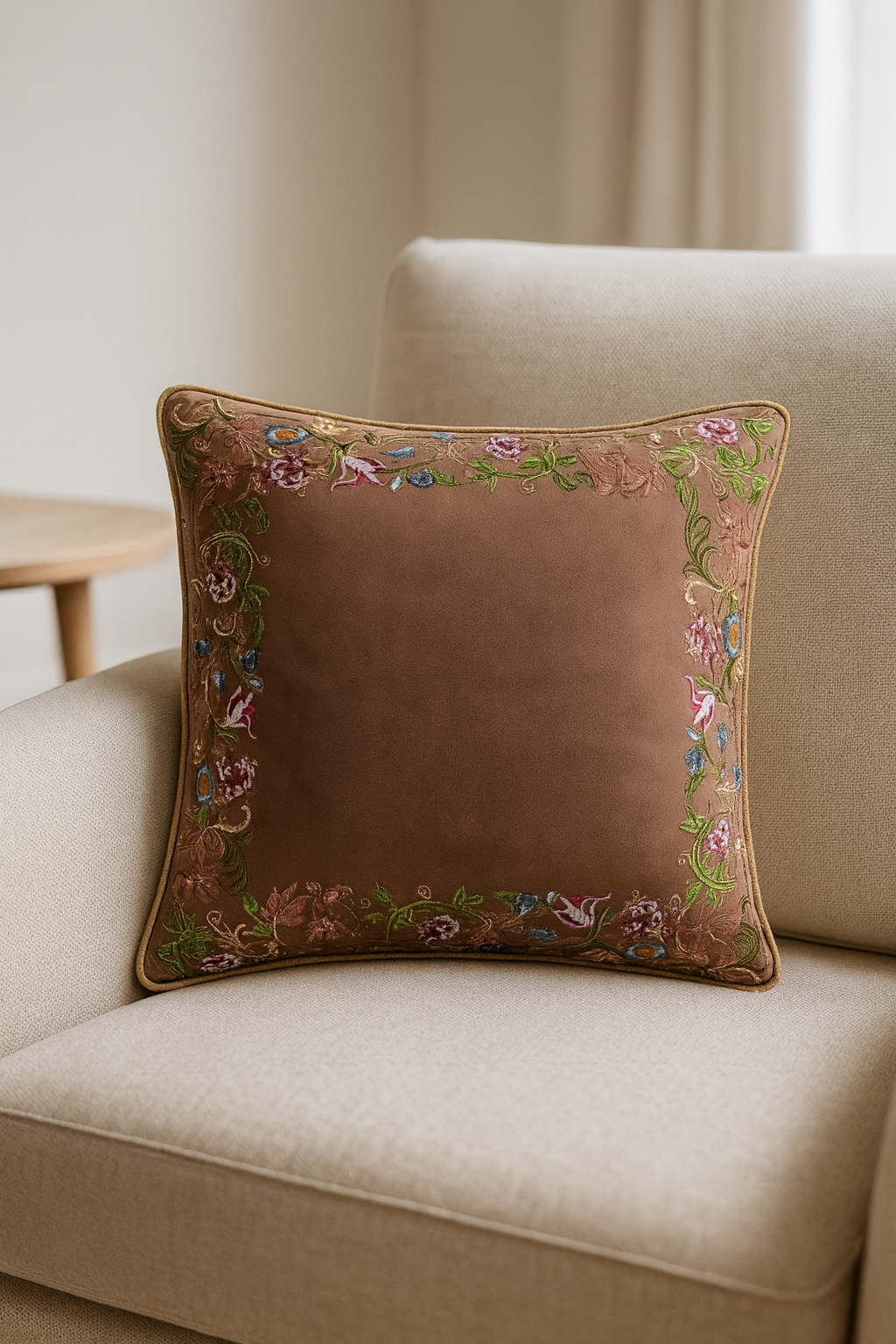 Earthy Blood border Cushion