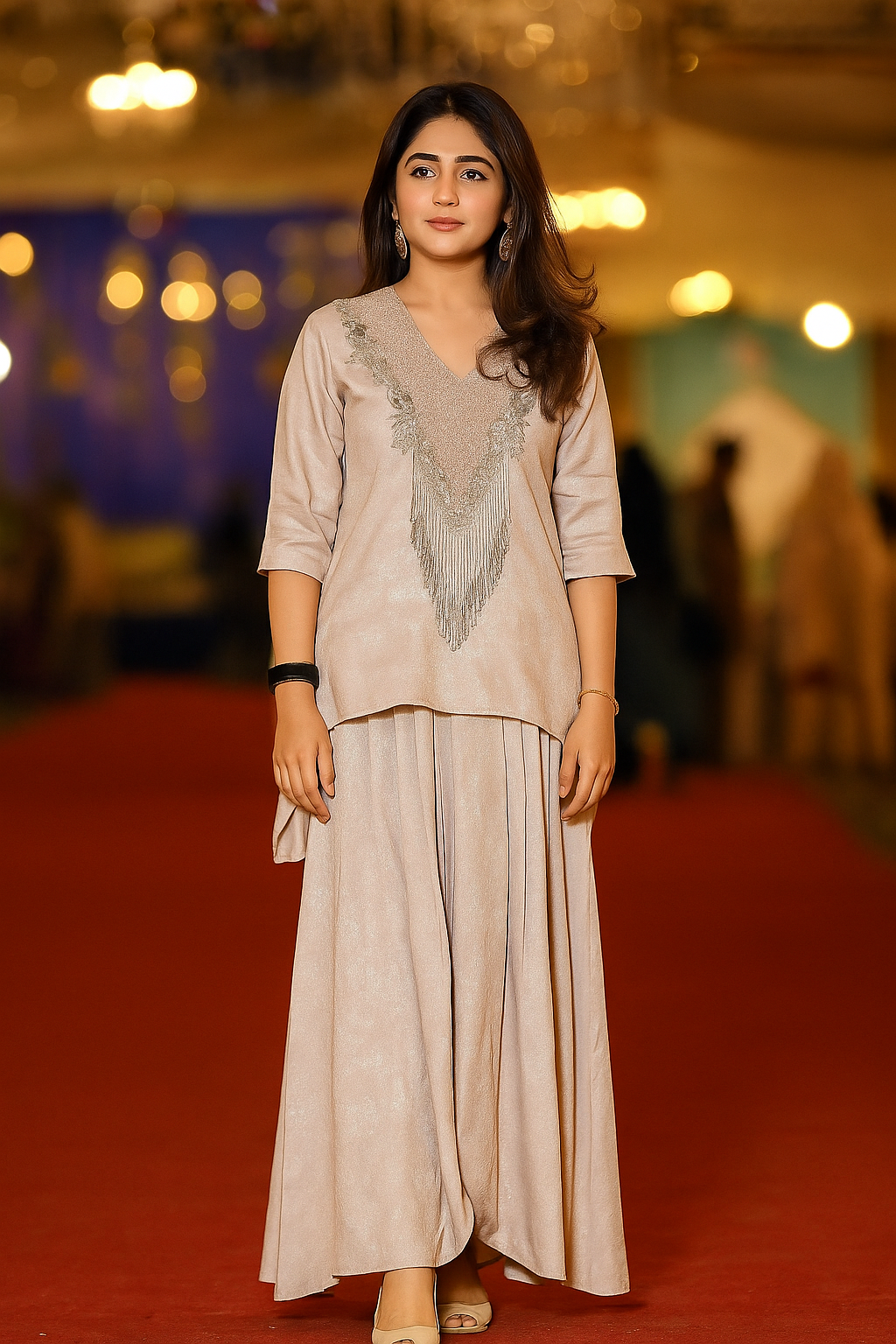 Champagne Fringe Co-ord Set