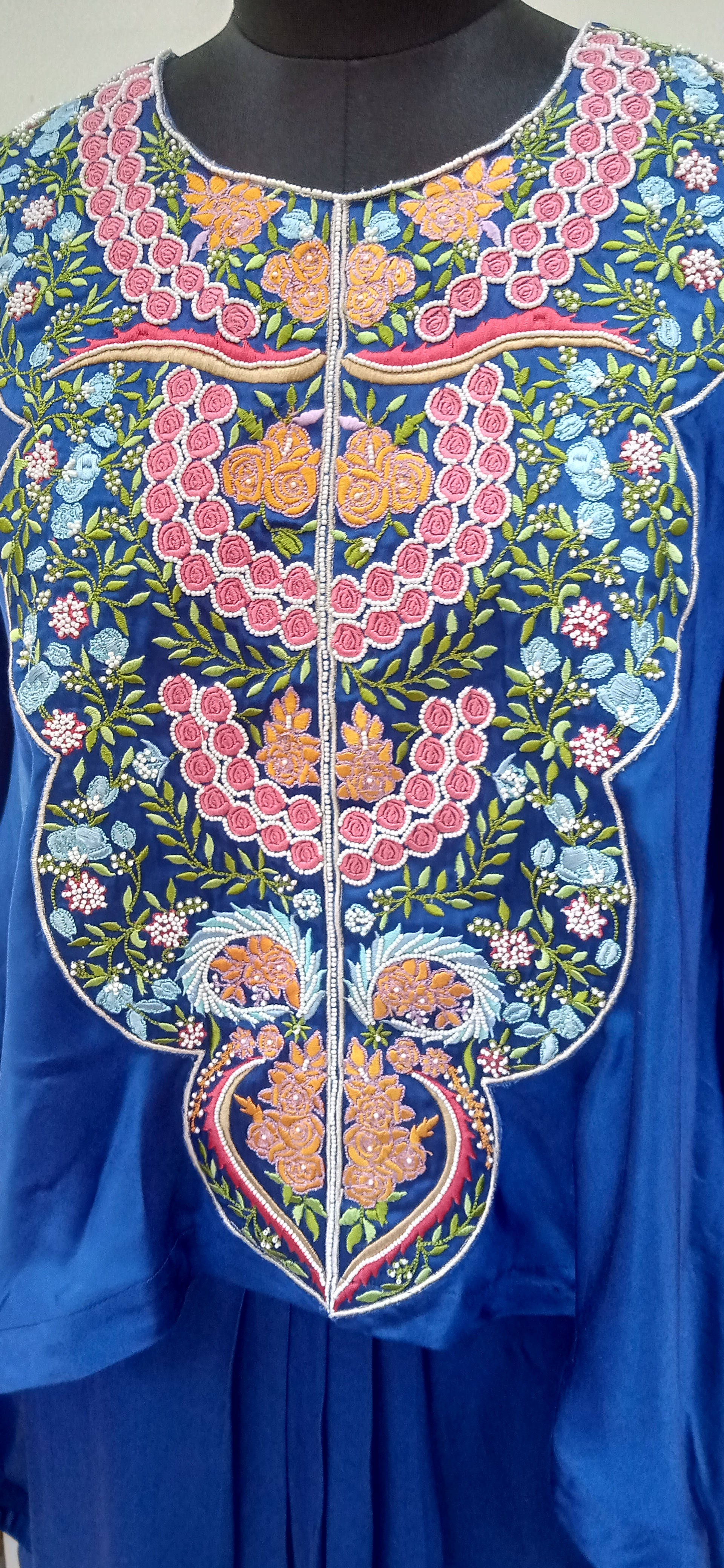 Royal Blue Garden Drape Kurta Set