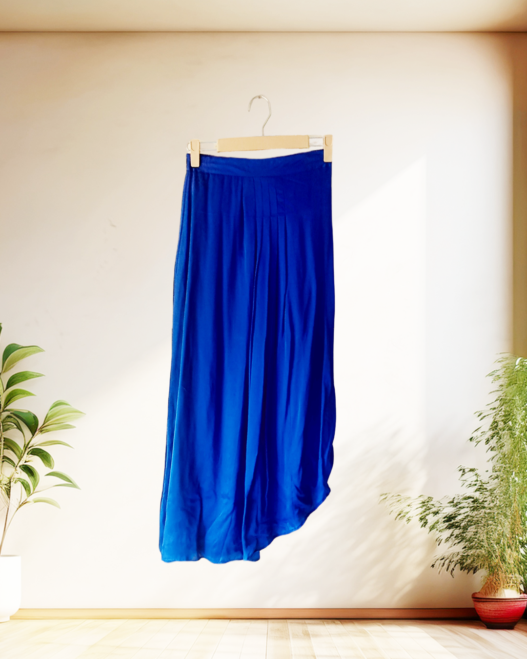 Royal Blue Garden Drape Kurta Set
