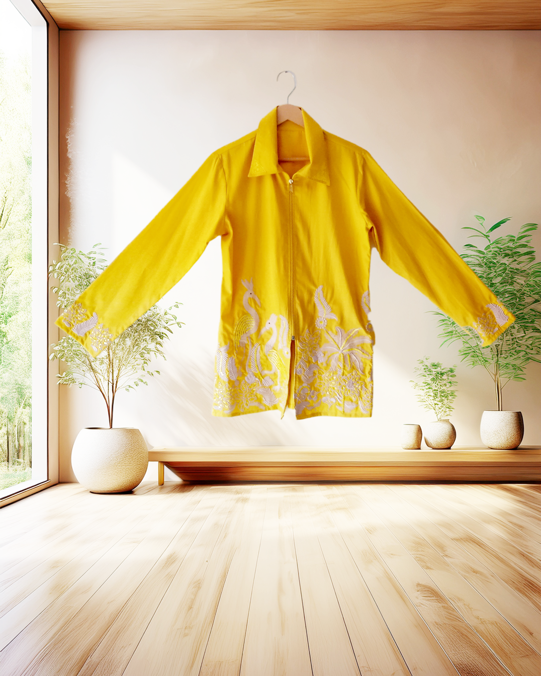 Yellow Bird Embroidered Jacket
