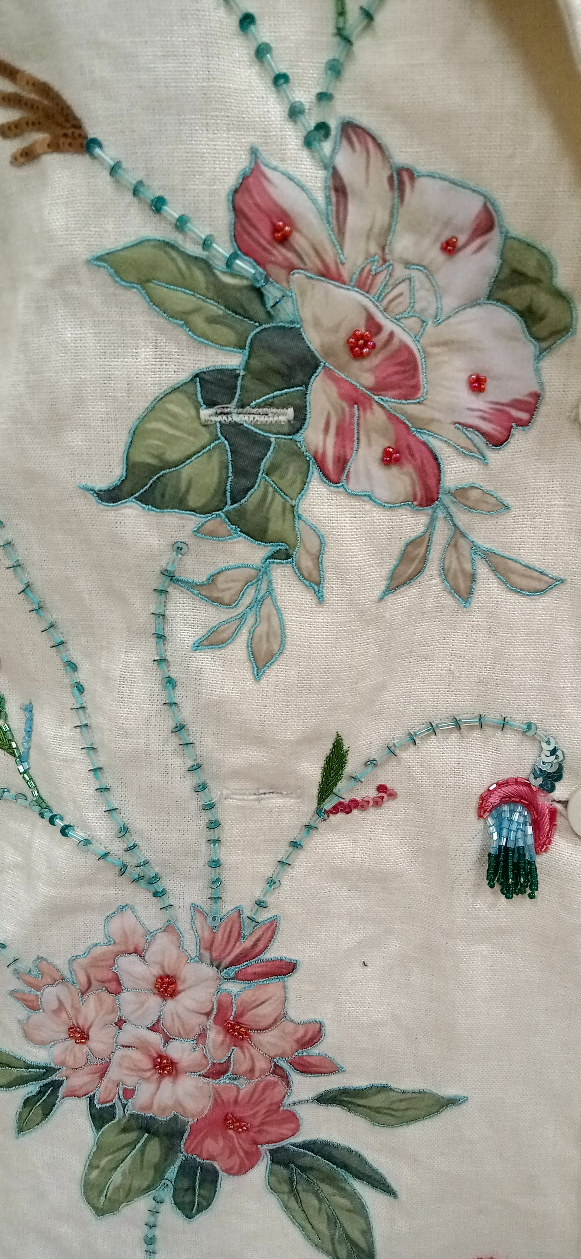 Ivory Birdsong Embroidered Linen Jacket