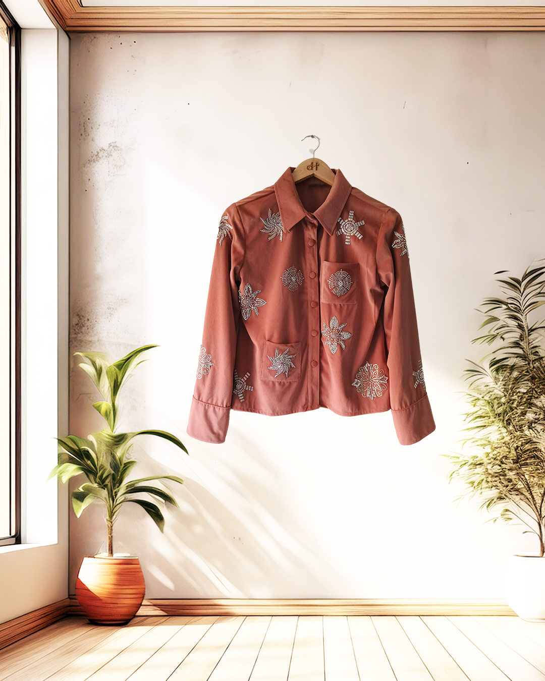 Terracotta Starburst Embellished Jacket