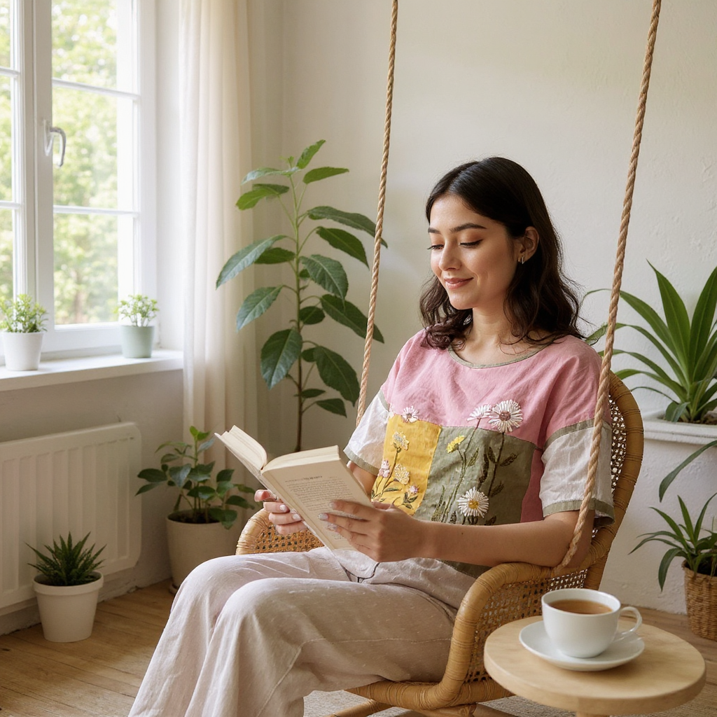 Rosewood Panel Embroidered Top