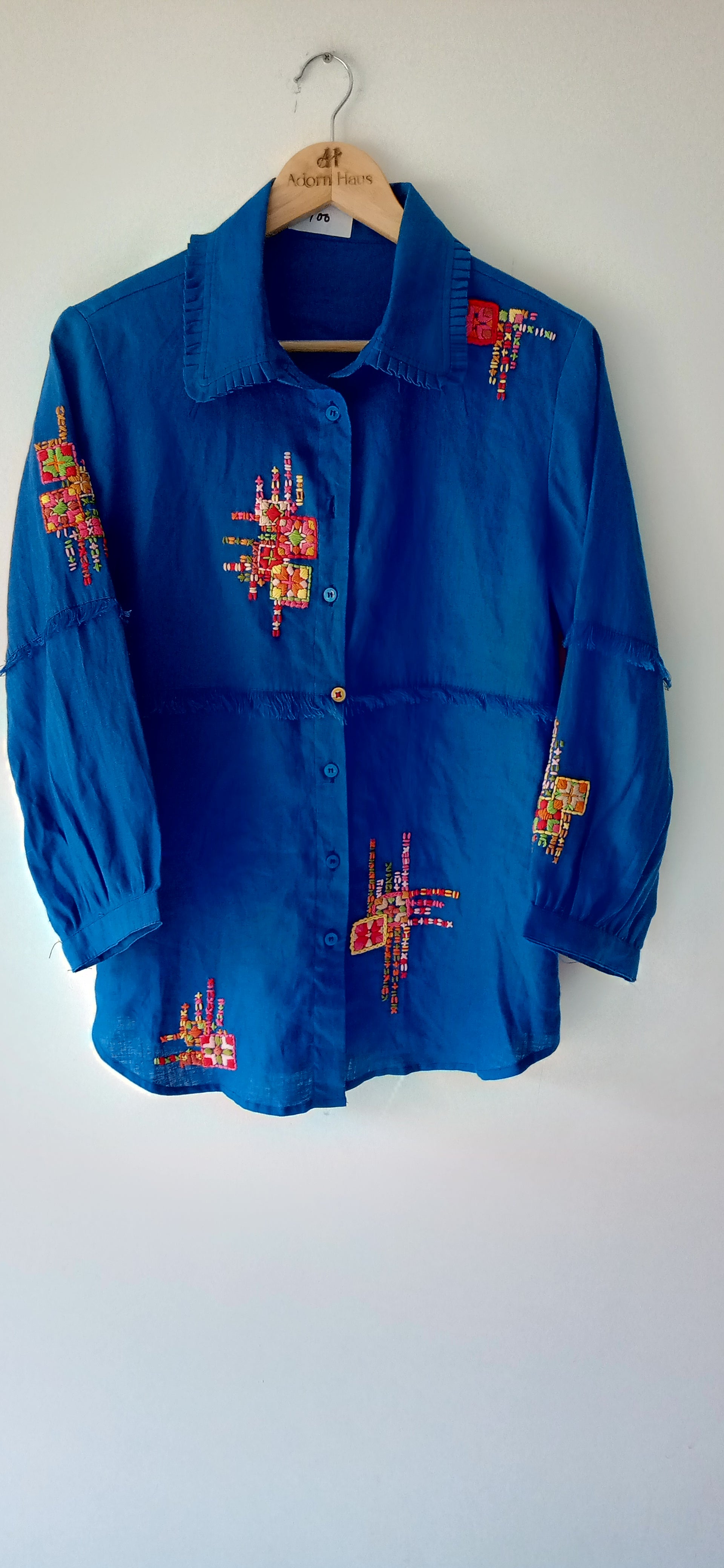 Azure Patch Handcrafted Shirt