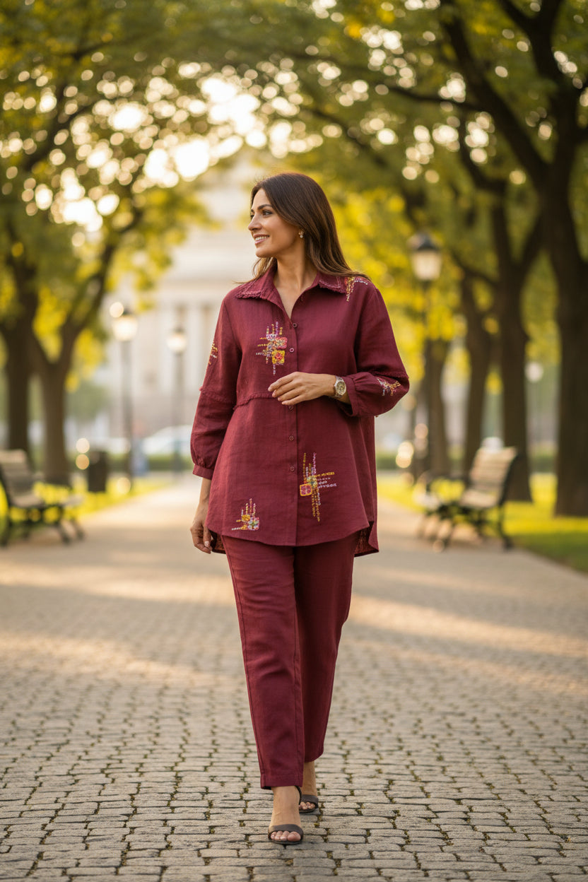 Azure Patch Handcrafted Shirt