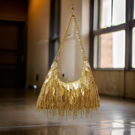 Golden Tassels Potli