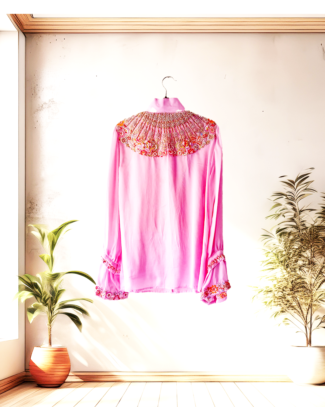 Blush Pink Indo-Western Kurta Set