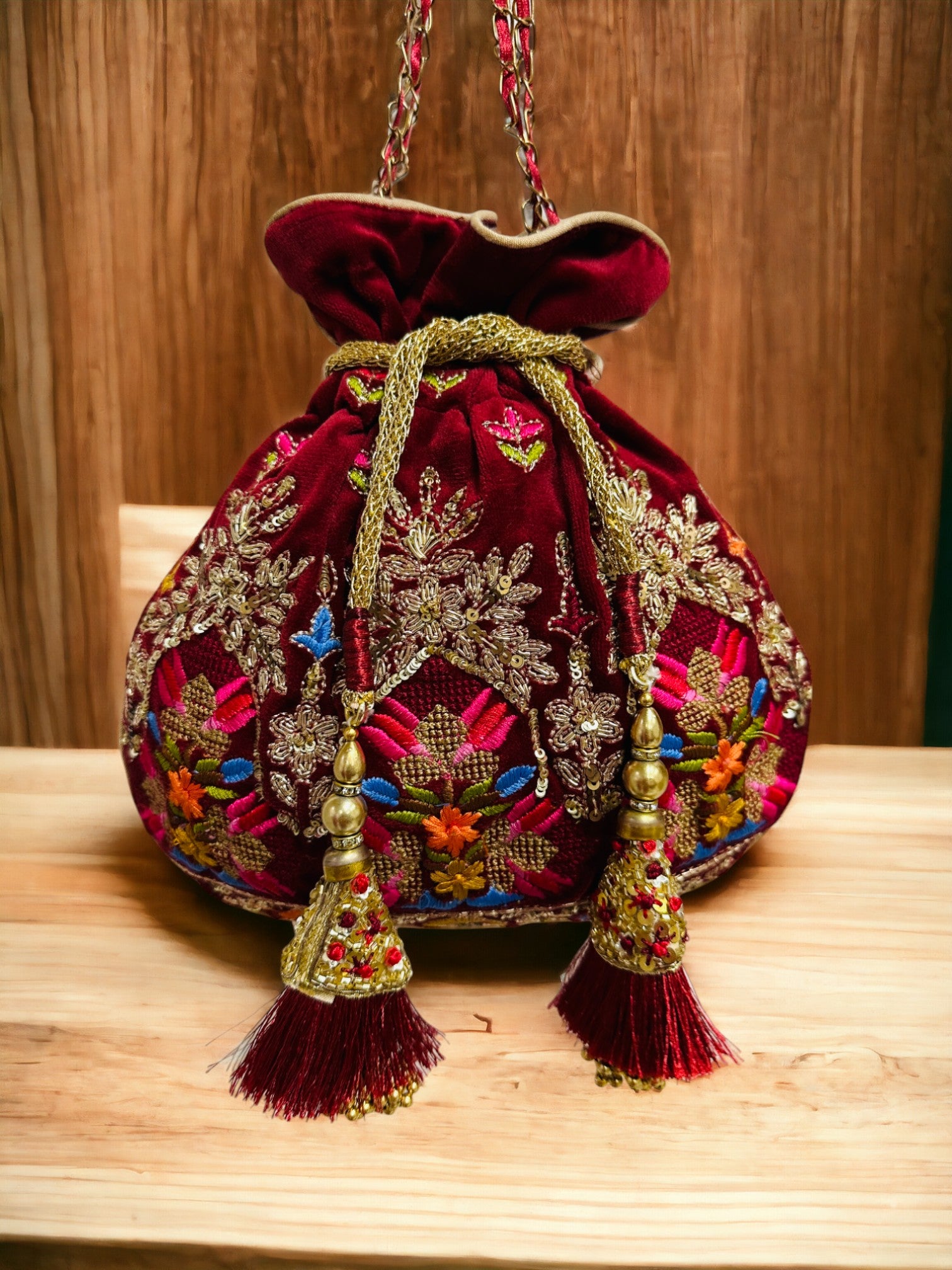 Regal Multicolor Embroidered Potli