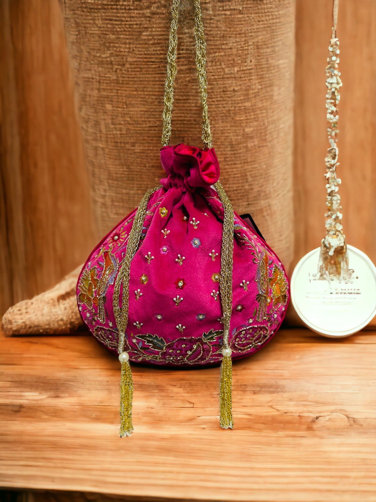 Rajwada Floral Potli Bag