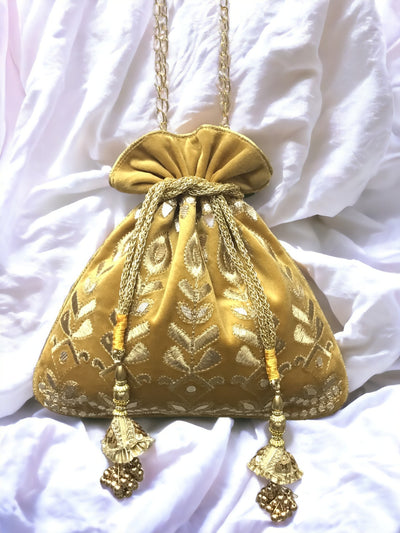 Golden Leaf Potli