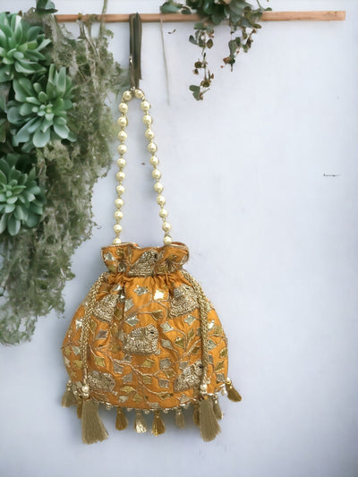Royal Elephant Velvet Potli