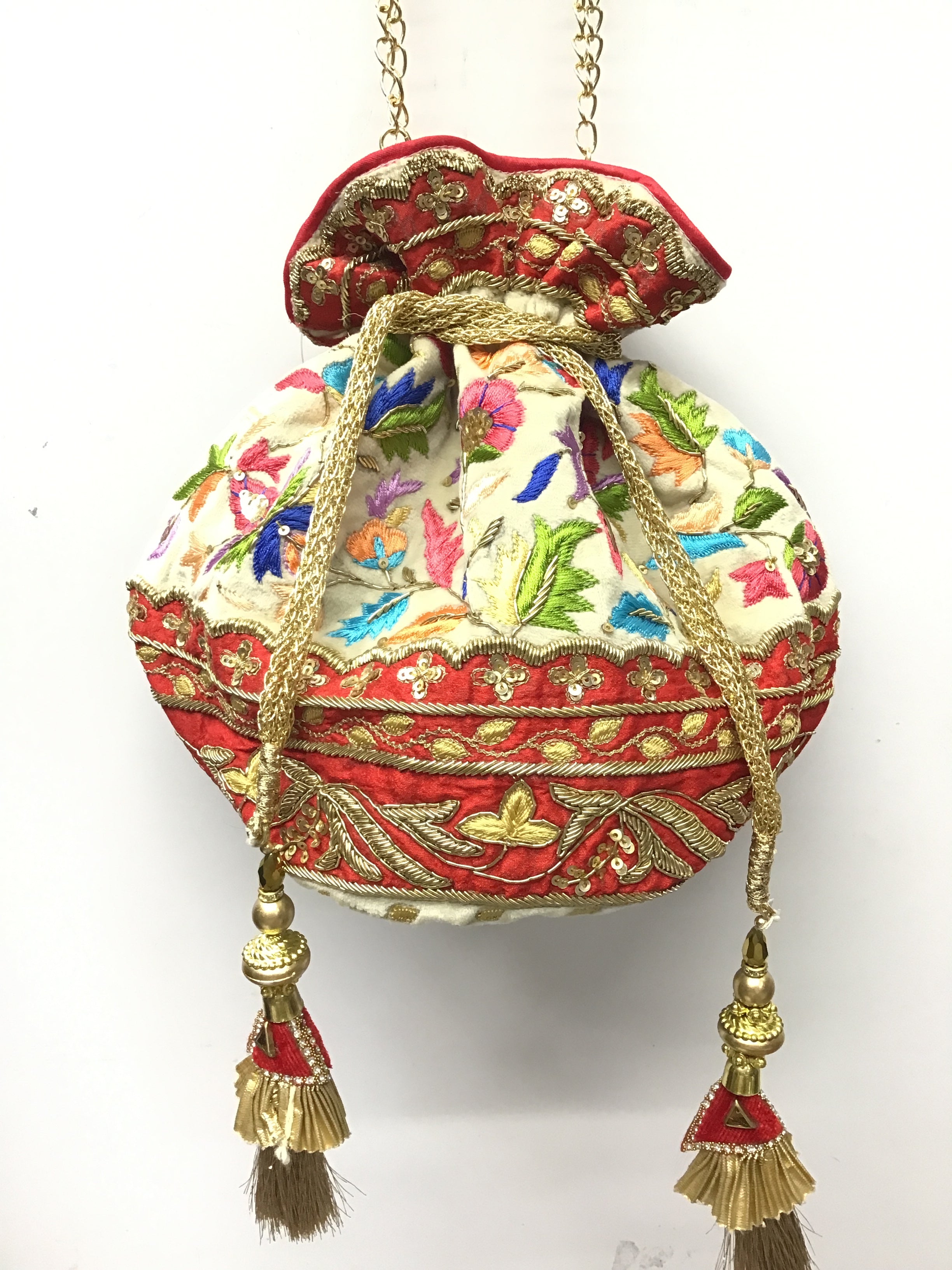 Ruby Floral Heritage Potli