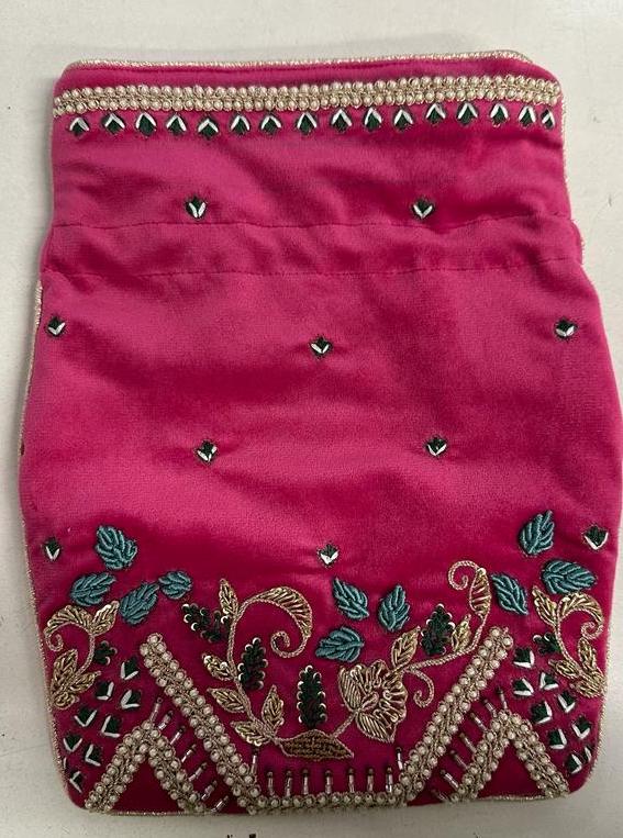 Royal Magenta Embroidered Potli