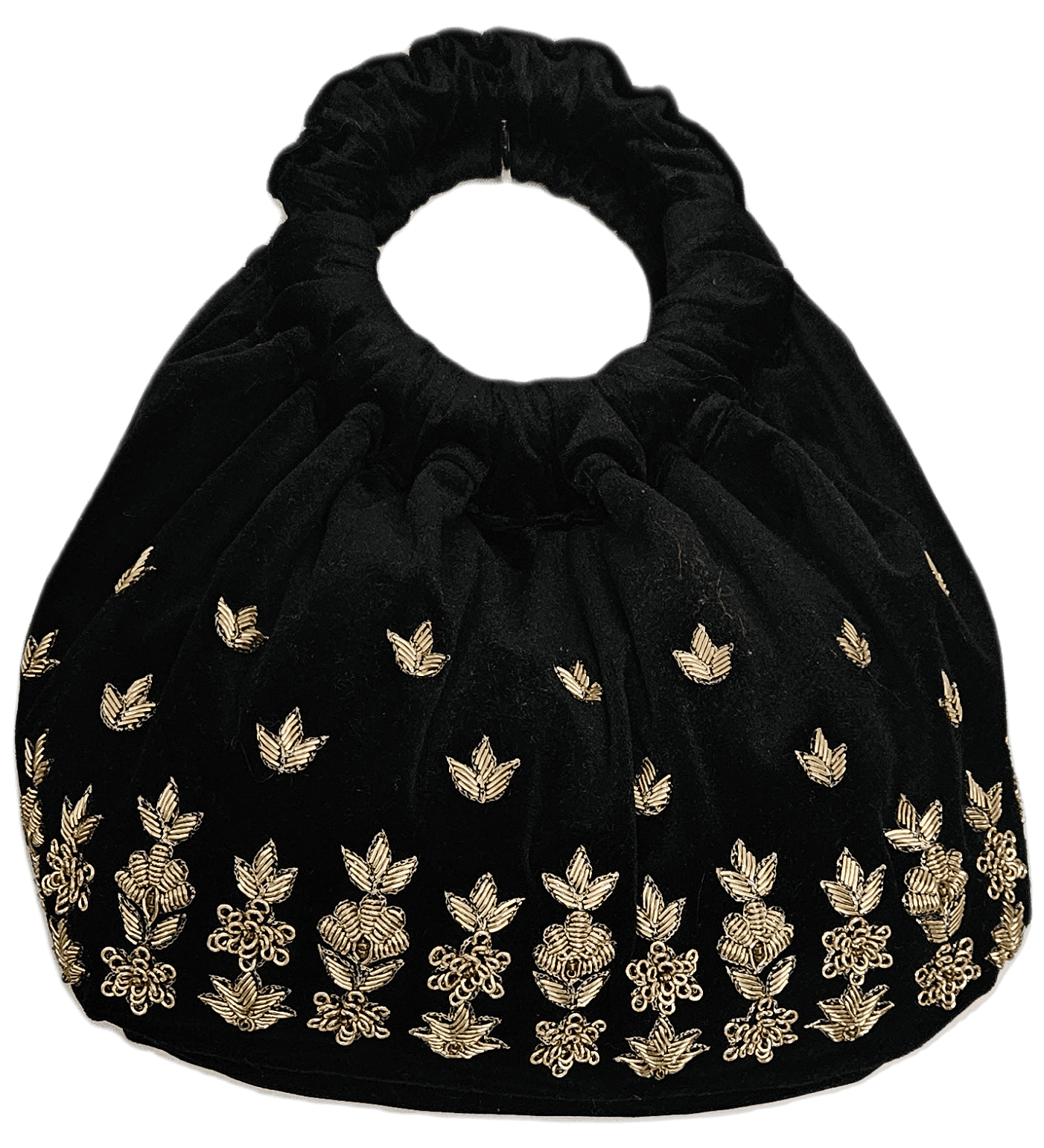 Gold Leaf Embroidered Potli