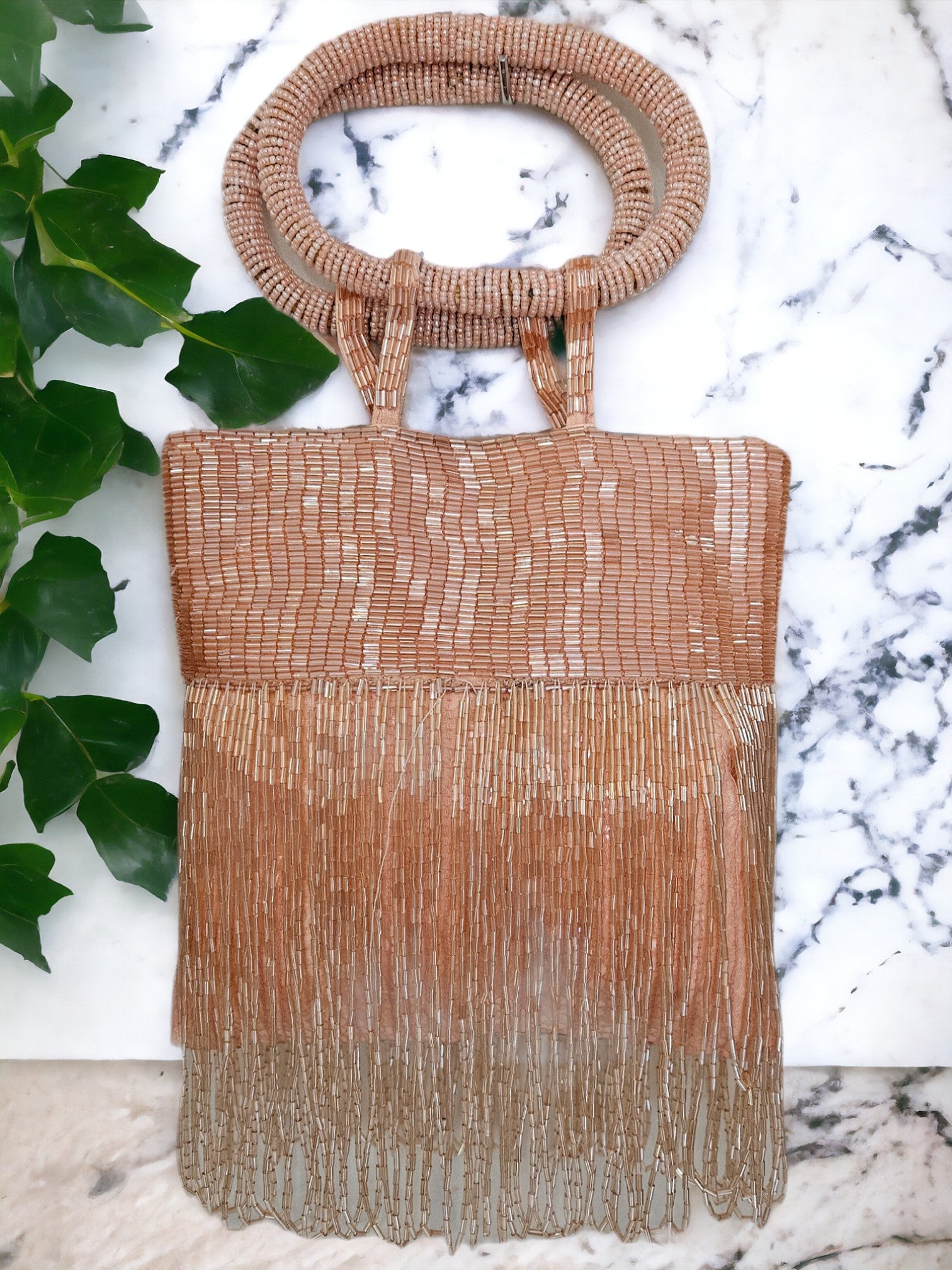 Midnight Crystal Fringe Potli