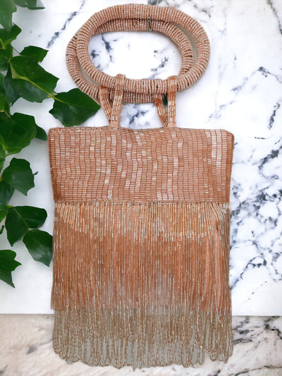 Midnight Crystal Fringe Potli