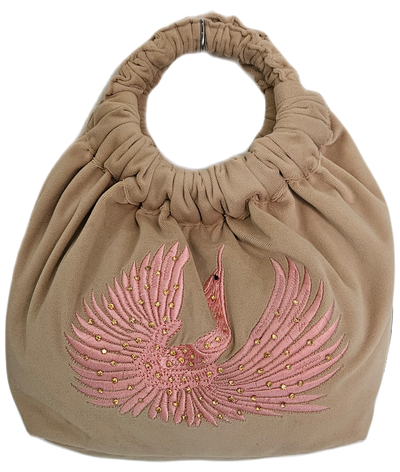 Golden Peacock Embroidered Potli