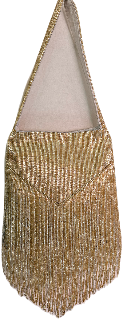 Champagne Luxe Fringe Potli