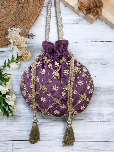 Antique Gold Blossom Potli