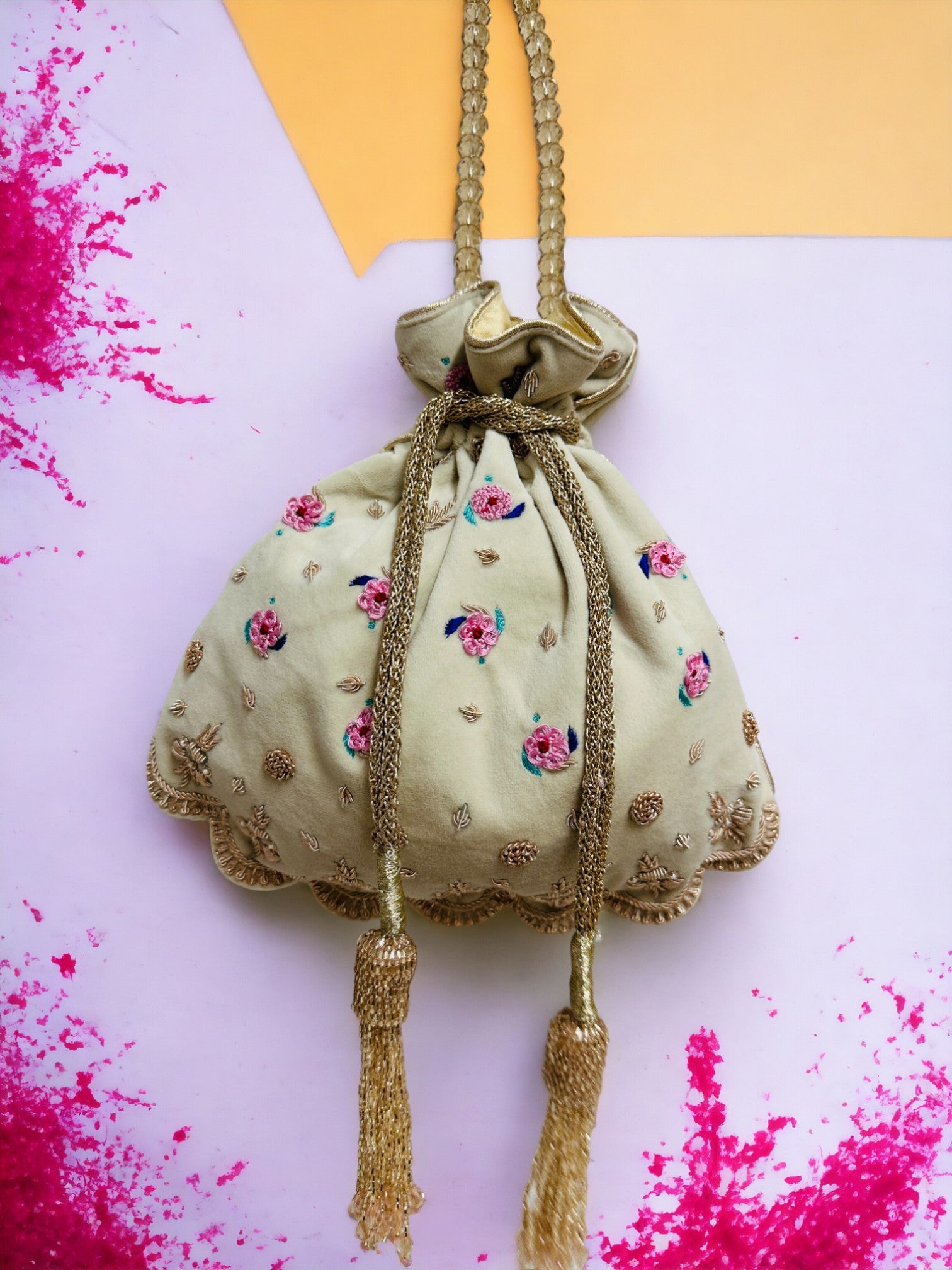 Feather Elegance Potli