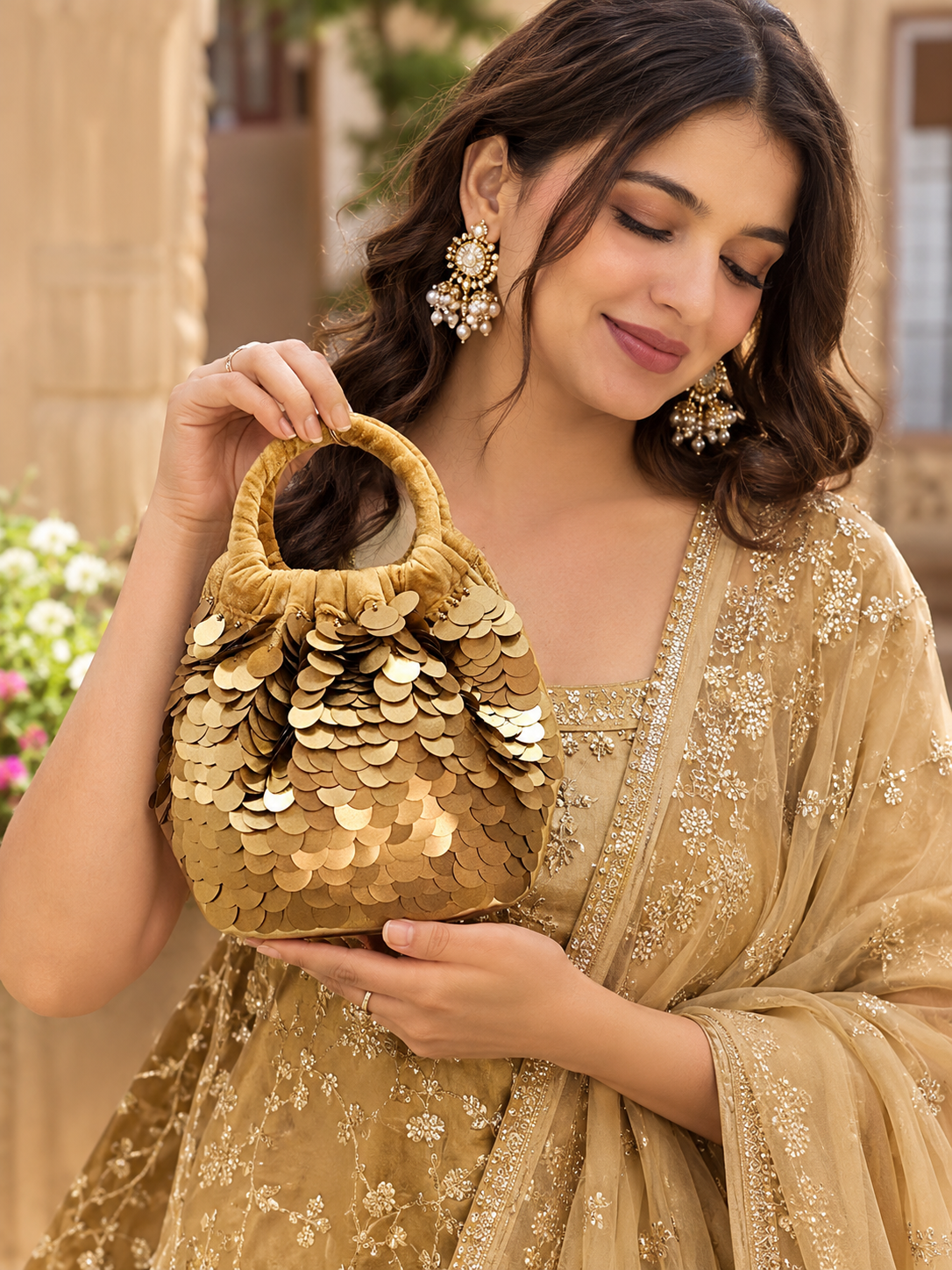 Royal Antique Sequin Potli