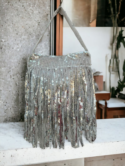 Midnight Tassel Sequin Potli