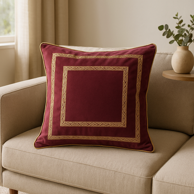 Golden Majesty Velvet Cushion