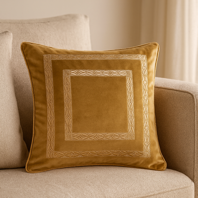 Golden Majesty Velvet Cushion
