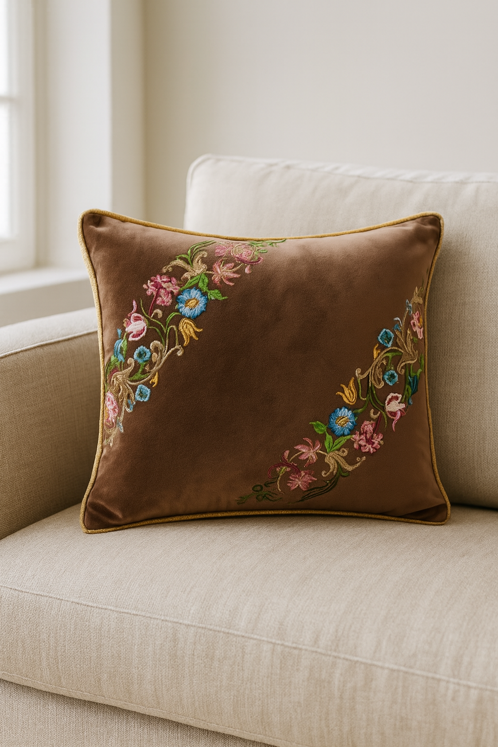 Mocha bloom Flow Cushion