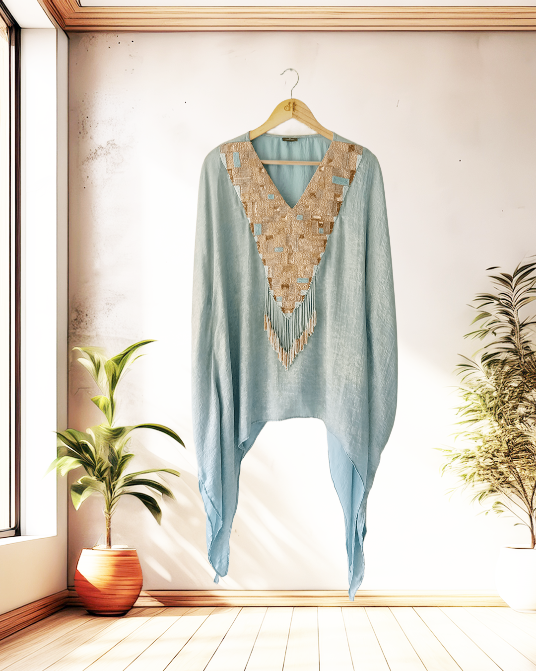Aqua Serenity Kaftan Set