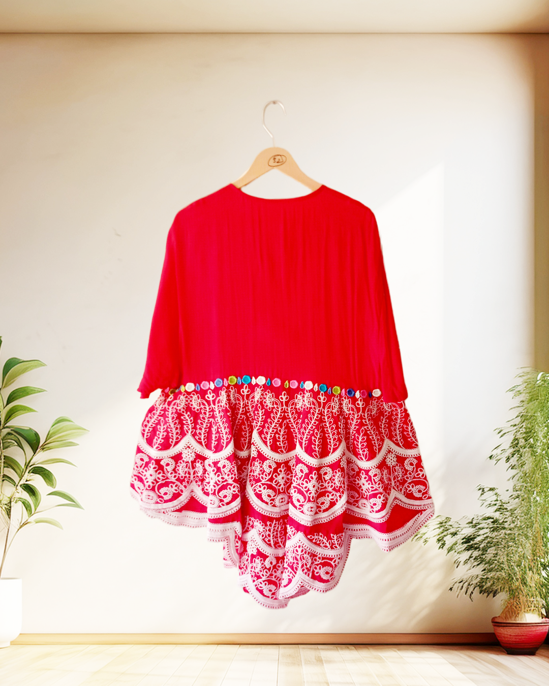 Crimson Embroidered Set