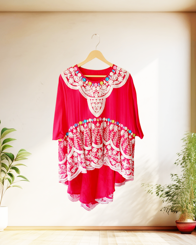 Crimson Embroidered Set