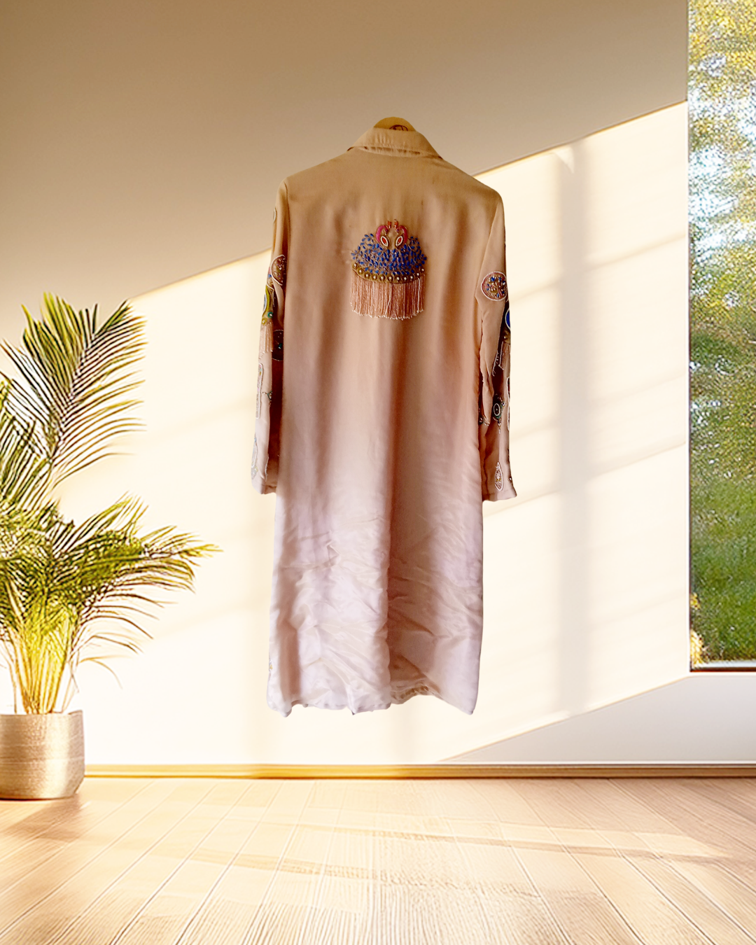 Sand Medallion Fringe Kurta Set