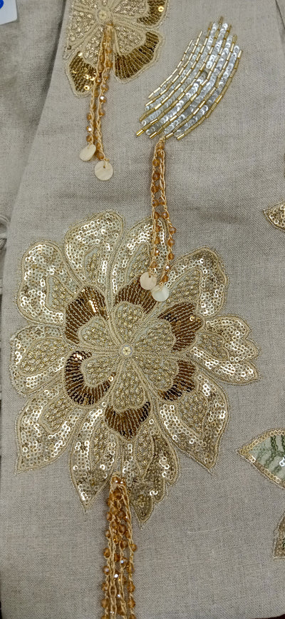 Gold Floral Corset Vest