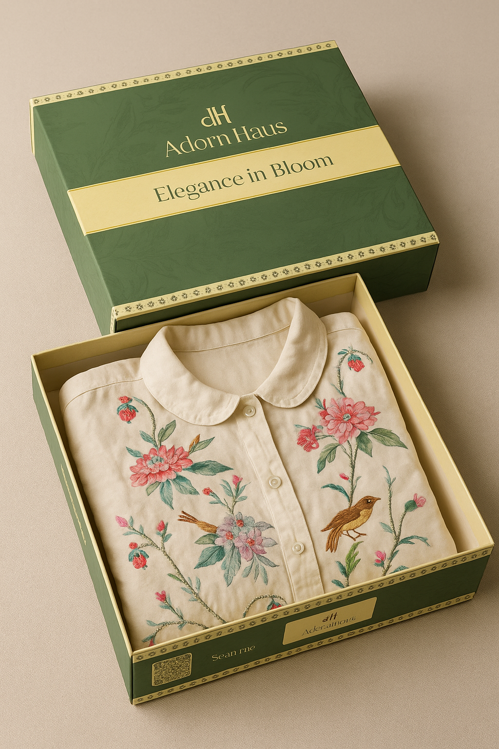 Ivory Birdsong Embroidered Linen Jacket