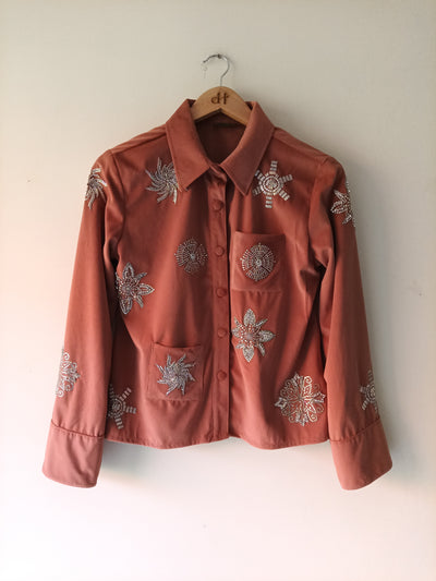Terracotta Starburst Embellished Jacket