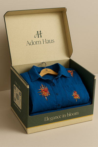 Azure Patch Handcrafted Shirt