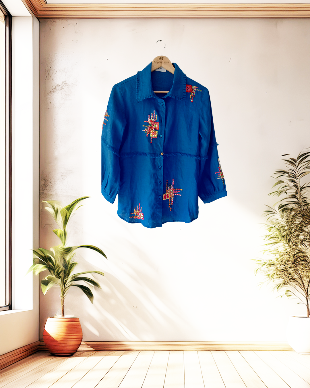 Azure Patch Handcrafted Shirt