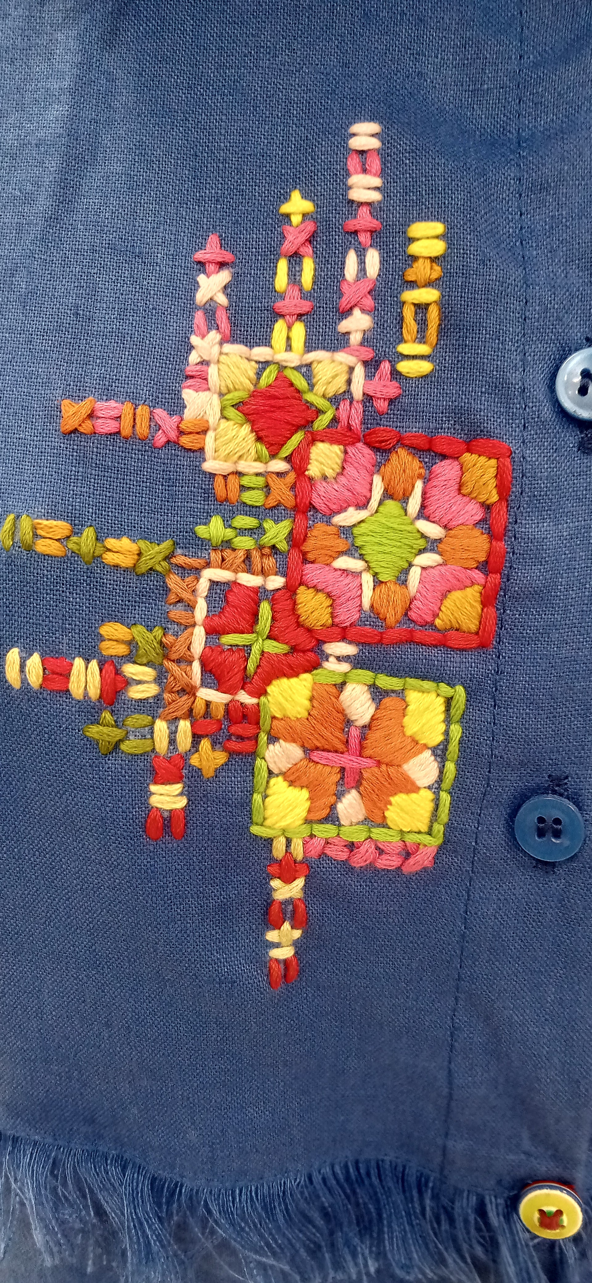 Azure Patch Handcrafted Shirt