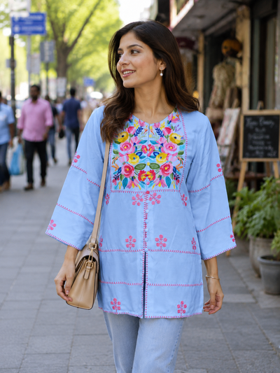 Handcrafted Floral Embroidered Kurti