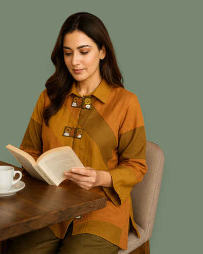 women wear colorful co-od set with embroidery