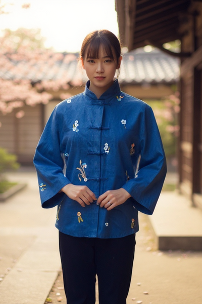 Sapphire Heritage Mandarin Shirt